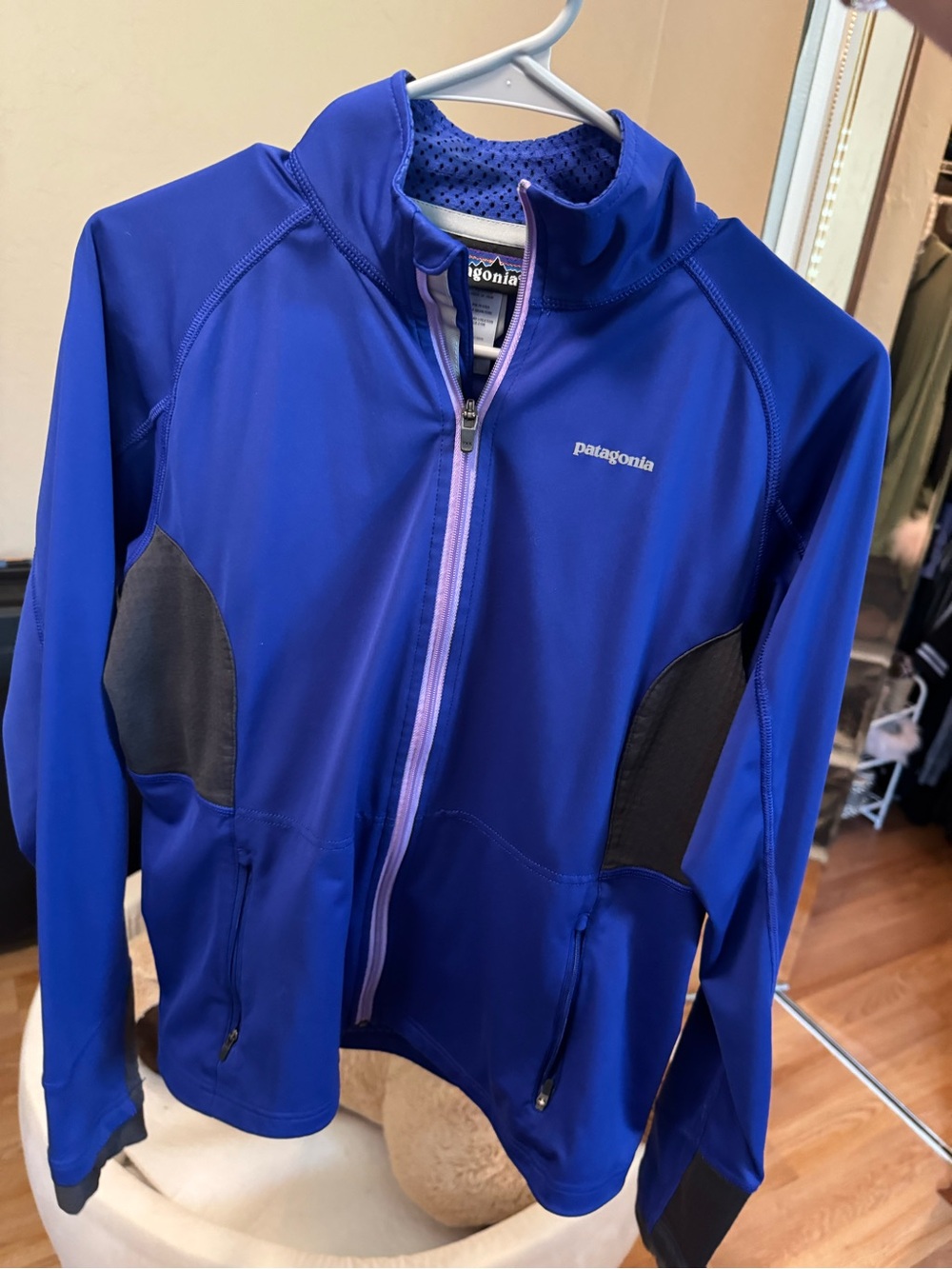 Patagonia Women's Royal Blue Full-Zip Ski Jacket with Black Panels